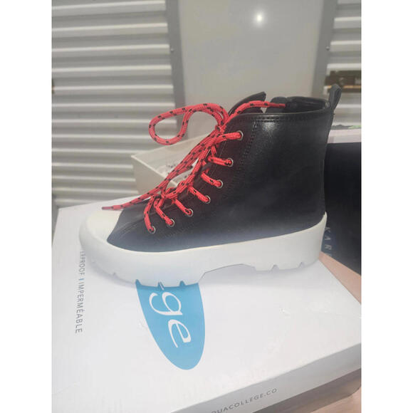 aqua college gaia leather ankle boots black SIZE 5.5UK I 7.5UK - Picture 5 of 9